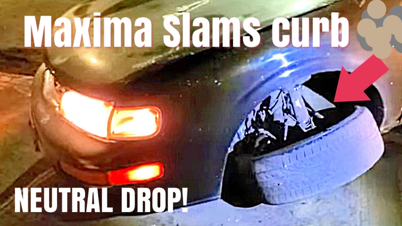 Nissan Maxima Curb Stomped By Stuntman. NEUTRAL DROP!