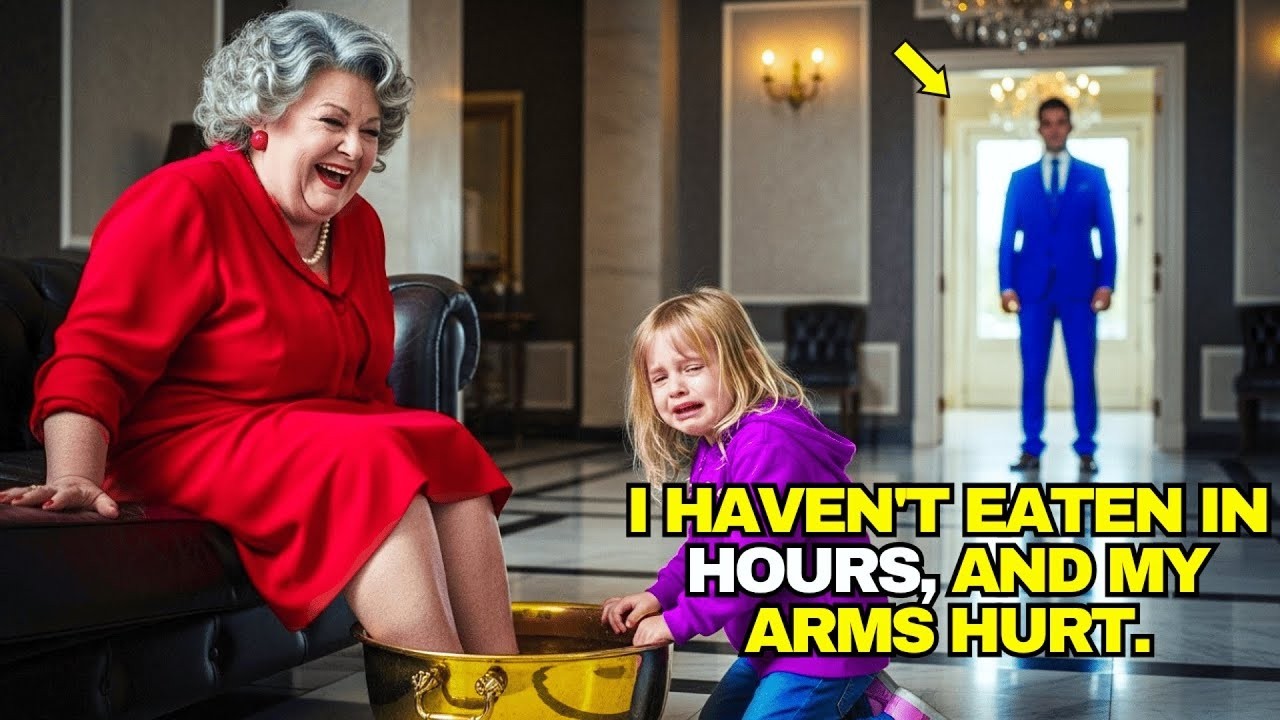 “Please, my arms hurt,” the girl told the CEO’s mother, unaware that her father was watching