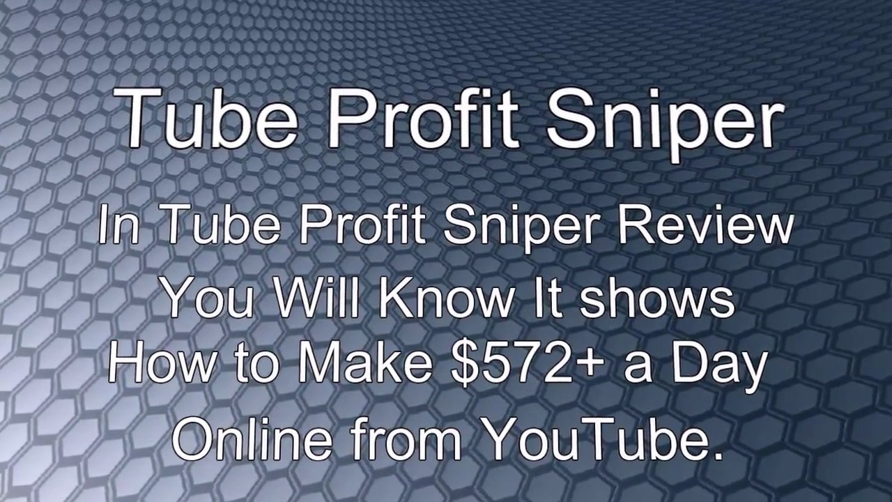 Tube Profit Sniper  How to make money from home