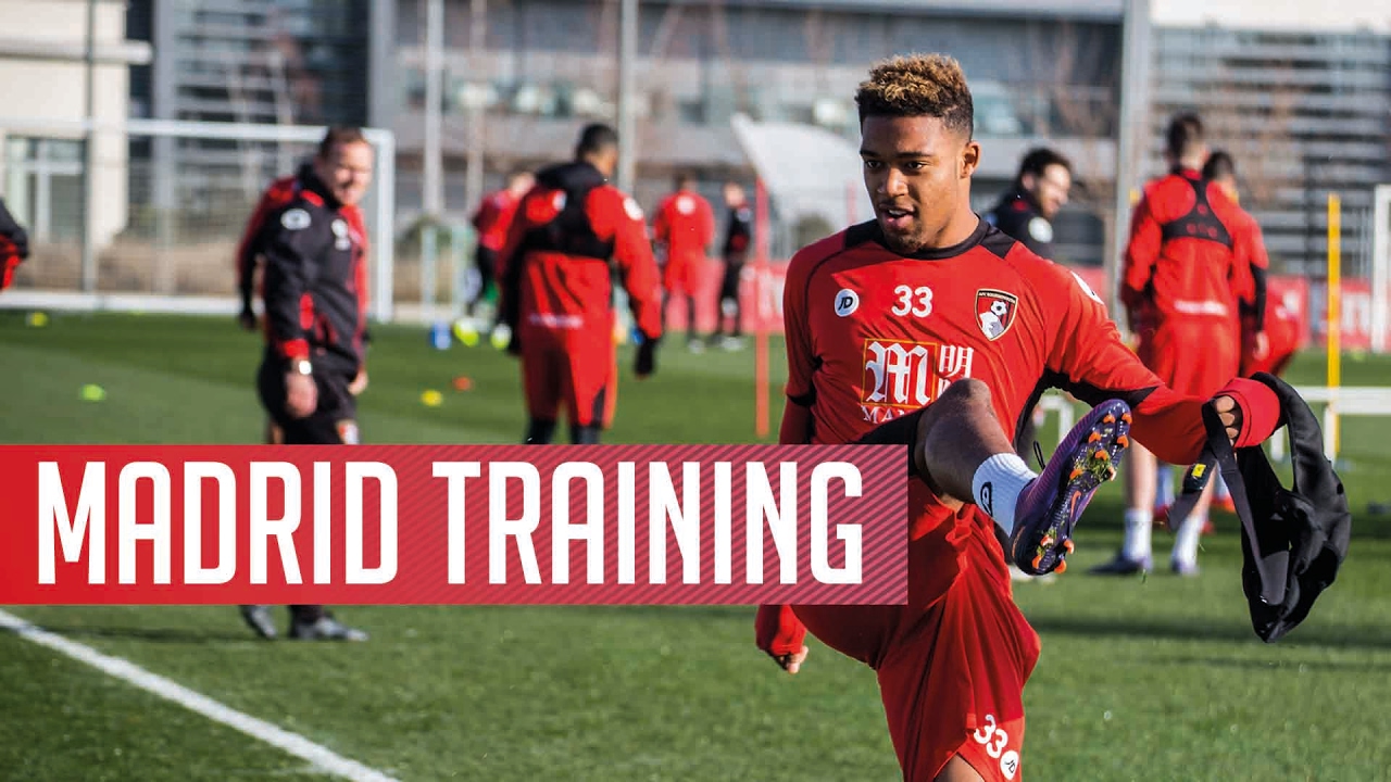 Training: AFC Bournemouth put through their paces at Real Madrid's training base