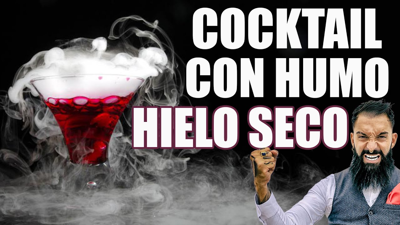🔥 ¿Cómo HACER un cóctel con HIELO SECO? 🧊  Cóctel con HUMO y BURBUJAS de jabón.