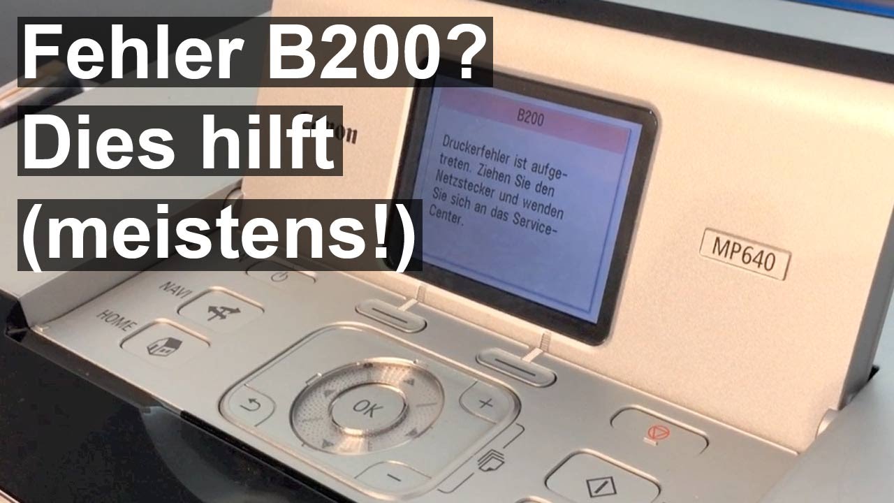 Lösung: Canon Fehler B200 beheben: Einfache Anleitung! 🚨🖨️