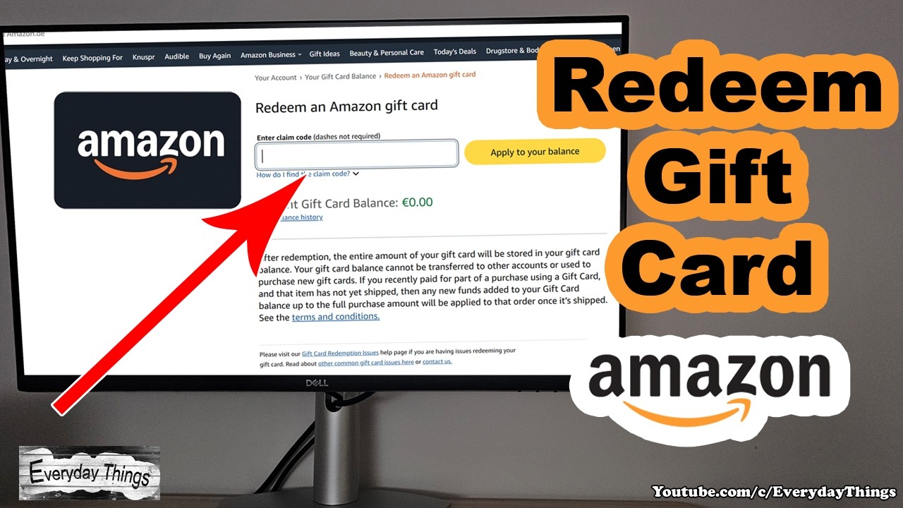 How to Redeem an Amazon Gift Card on PC