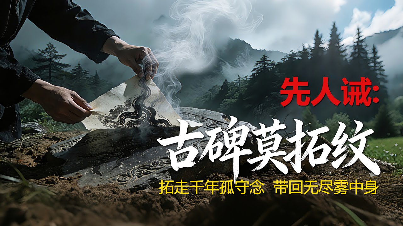 我把荒野古碑的花纹拓印回家，从此夜夜被困在同一个噩梦里！#民俗禁忌 #灵异事件 #睡前故事