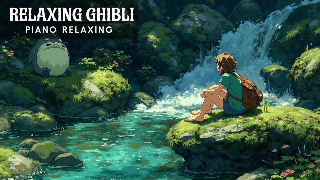 Расслабляющая Ghibli фортепианная музыка для глубокой концентрации, учебы, сна, отдыха и атмосферы