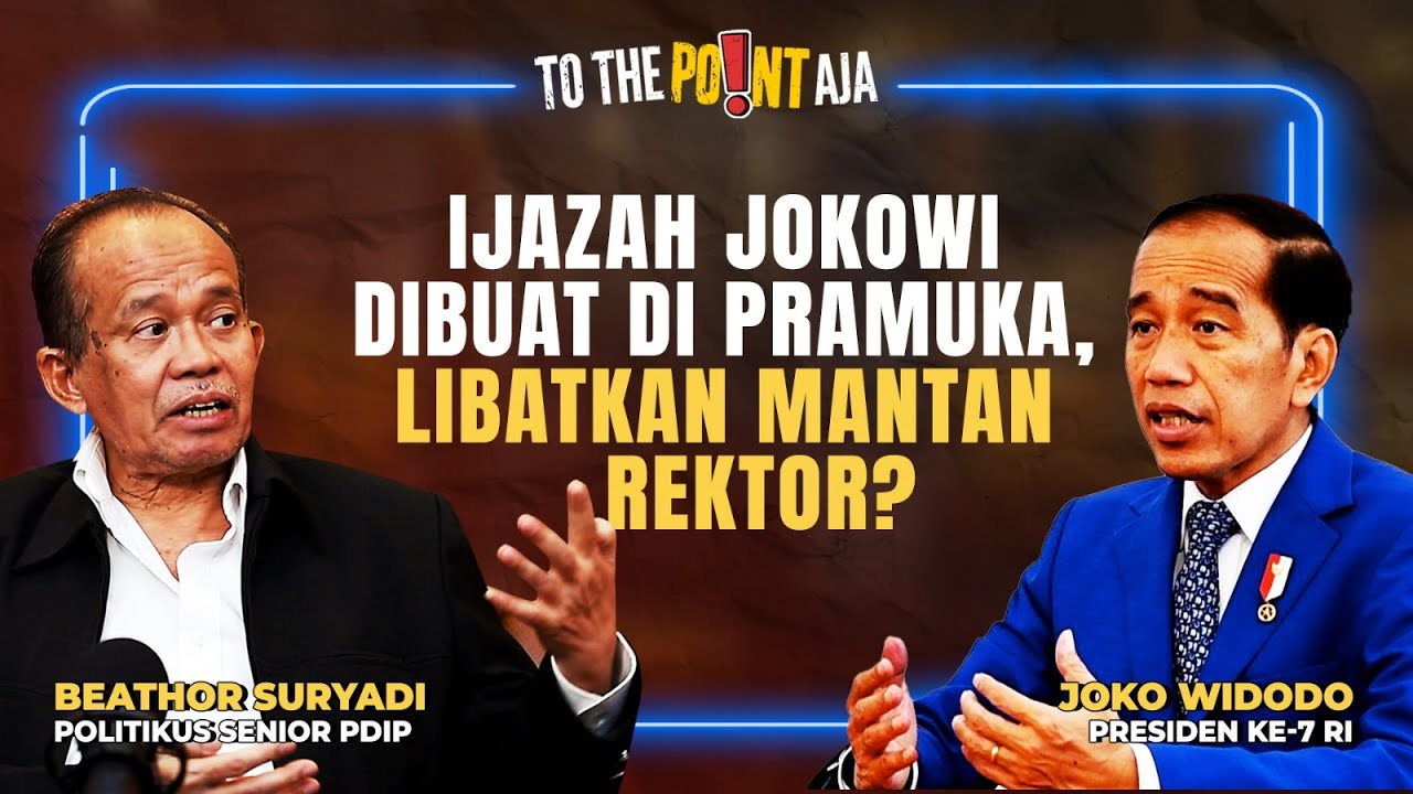 IJAZAH JOKOWI DIBUAT DI PRAMUKA, LIBATKAN MANTAN REKTOR? | TO THE POINT AJA! | 26/06