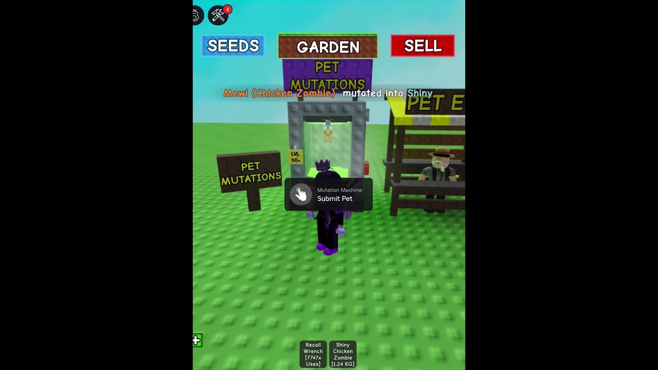 Claiming Pet from machine! #roblox #growagarden #rblx #growagardenroblox 
