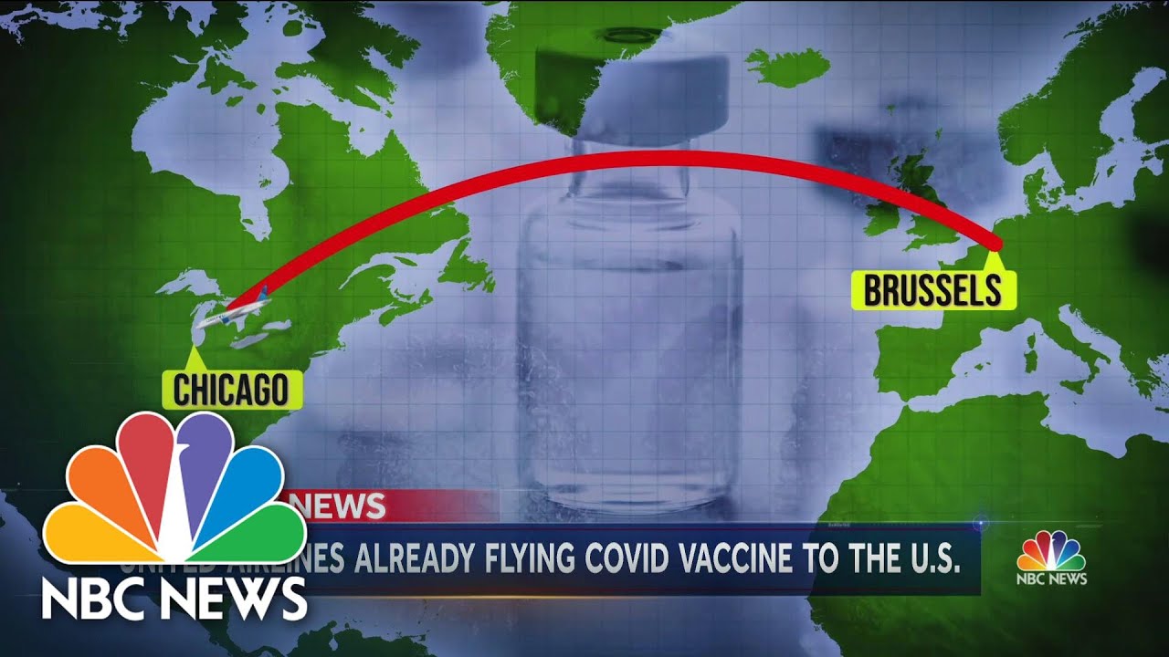 First Doses of Pfizer&rsquo;s Covid-19 Vaccine On The Move | NBC Nightly News