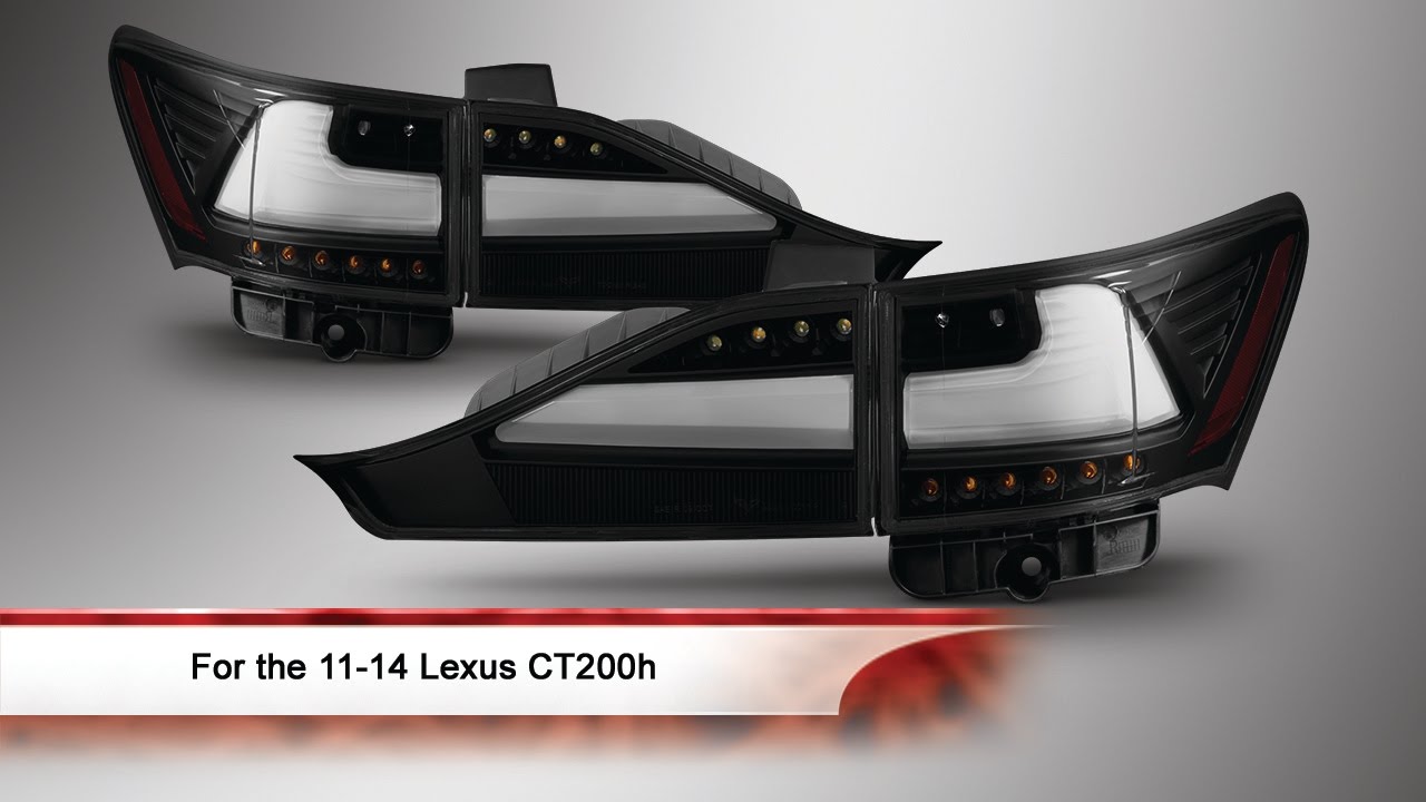 11-14 Lexus CT200h Light Bar Style LED Tail Lights
