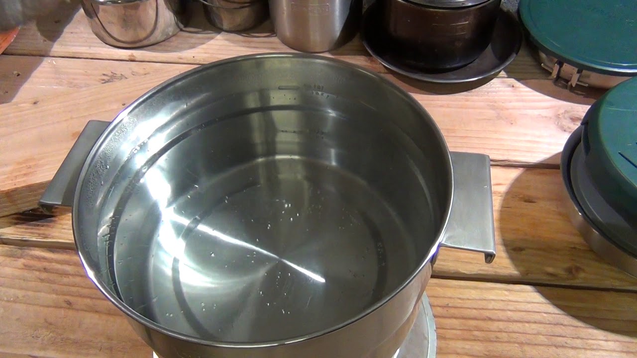 Can the Stanley Basecamp Cookset boil 3 liters of water using a Fancy Feast Alcohol Stove?