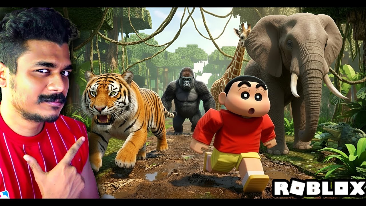 SHINCHAN FUNNY ZOO ESCAPE WITH SUBSCRIBERS IN ROBLOX PART 2😂🔥