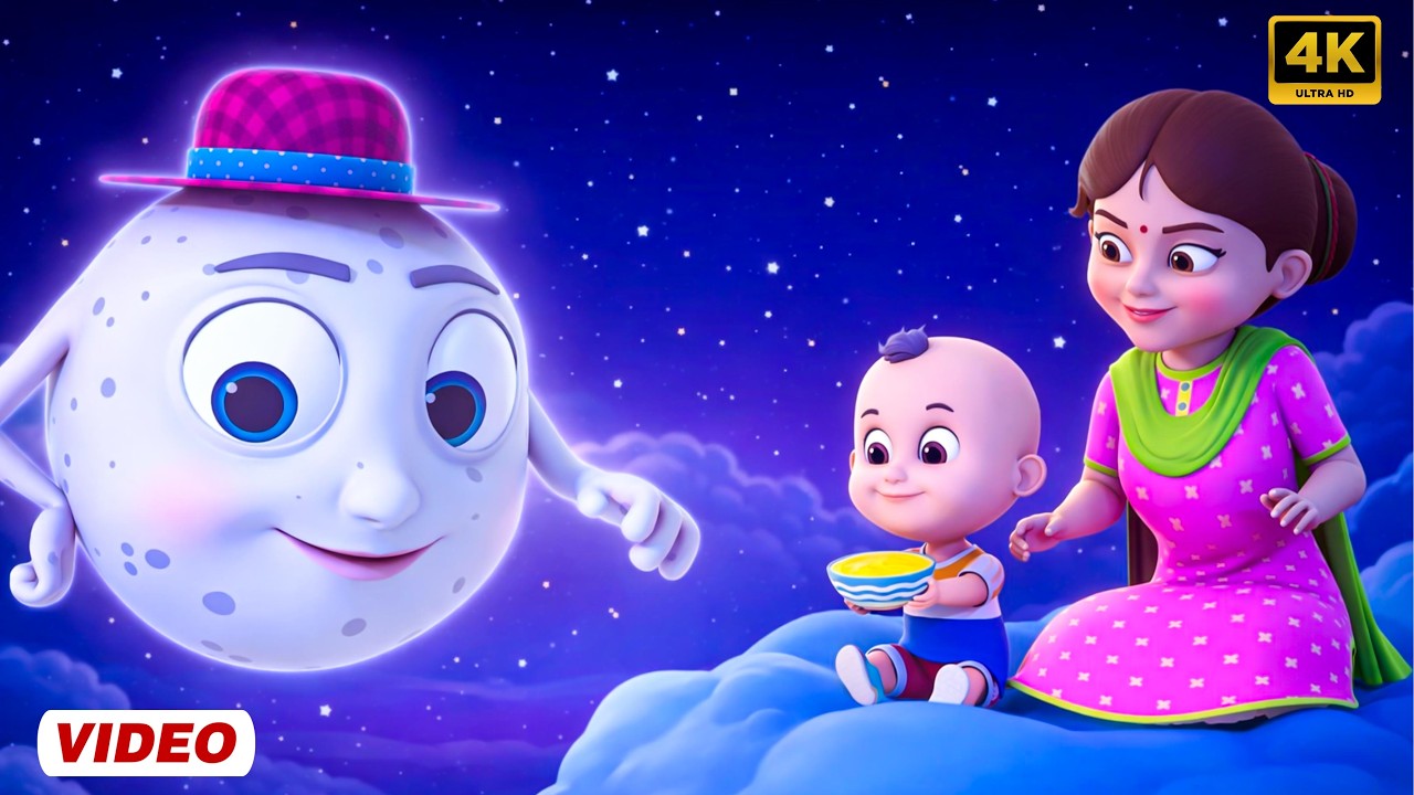 Chanda Mama Door Ke - चंदा मामा l 3D Hindi Rhymes And Kids Songs l Sumu Nursery Rhymes