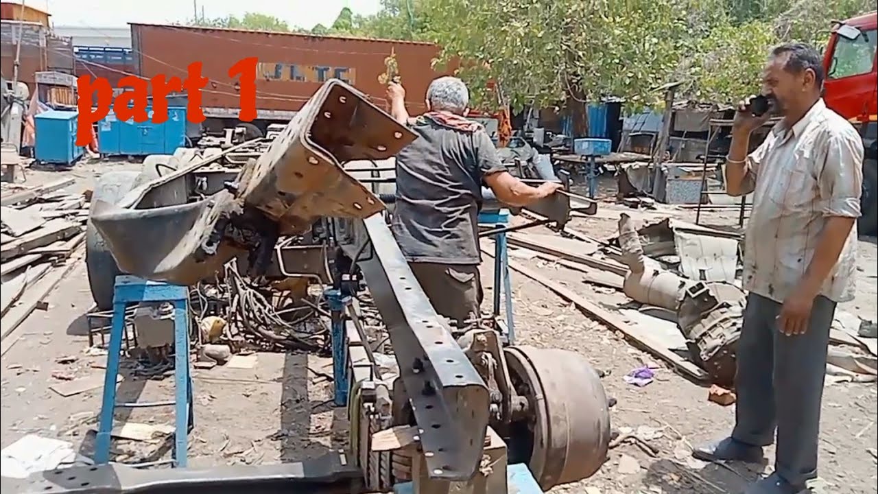 How to repair a accident truck chassis