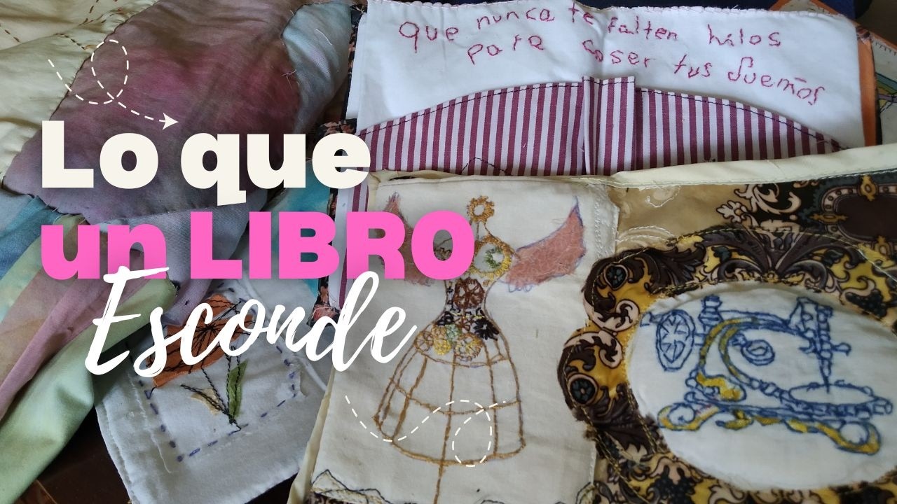  Lo que un libro esconde 📖📚 Collage textil| libro 📖|telas|storytime😍😍❤️