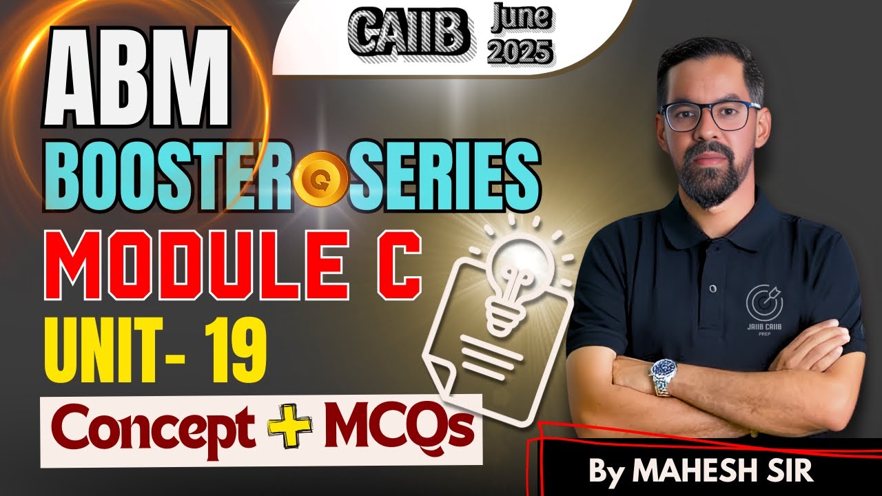 CAIIB ABM Statistics For June 2025 | CAIIB ABM Module C Unit 19 Concept & MCQs | CAIIB Prep 2025