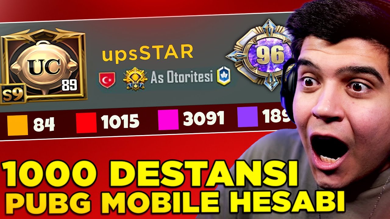 OHAAA 😱 +1000 DESTANSI PUBG MOBILE HESABINA GİRDİM!! (FULL NADİR)