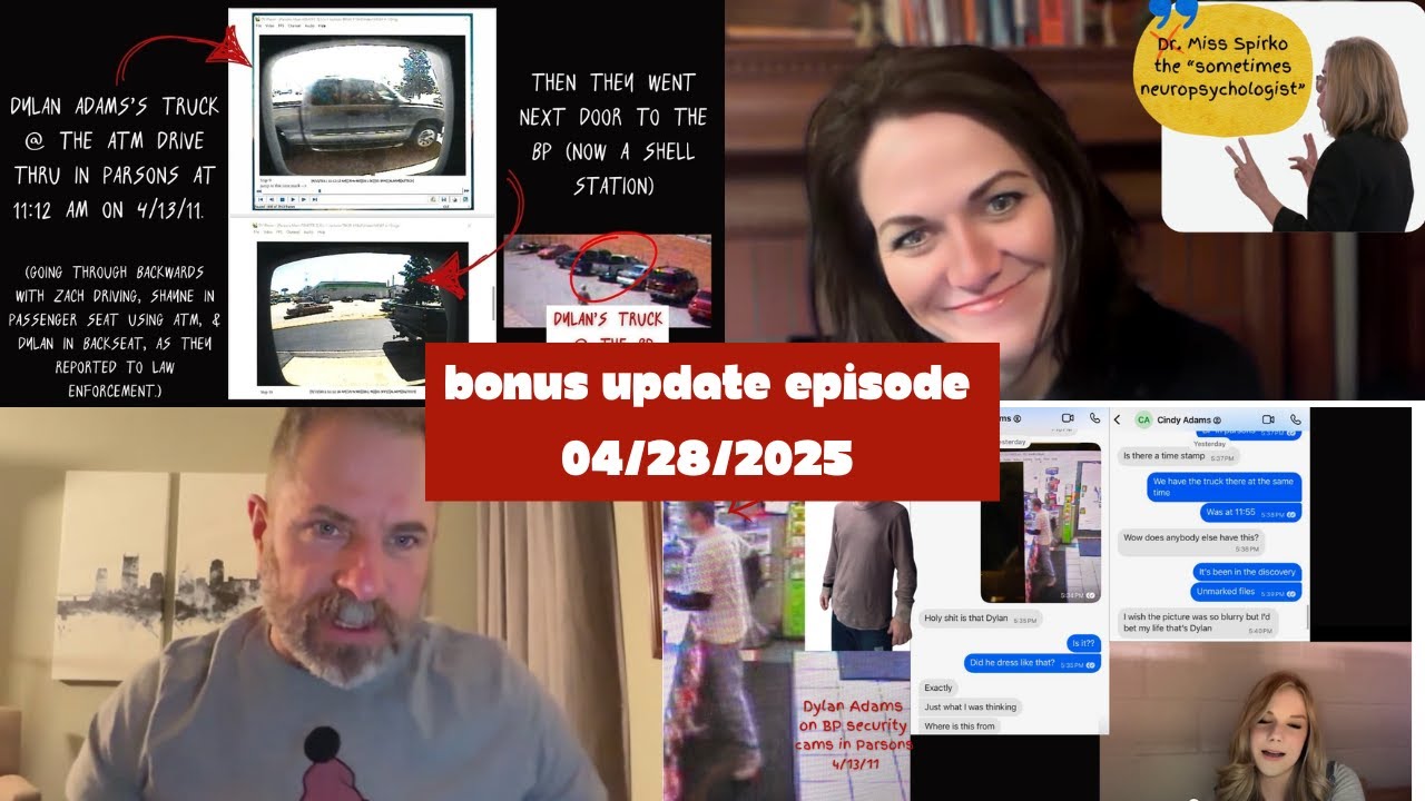 04/28/25 Update: Dylan Adams on security cam, TBI still harassing Dr. Spirko, & new website unveiled