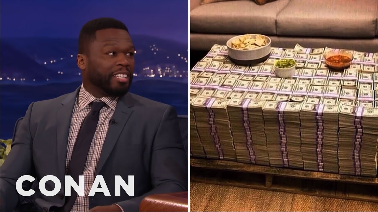 Why Is Curtis &lsquo;50 Cent&rsquo; Jackson Posing With Cash If He&rsquo;s Broke? | CONAN on TBS