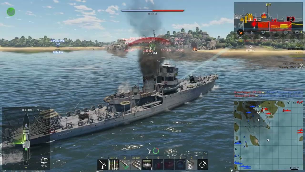 War Thunder; Folaga; It's definitely better to avoid destroyers with this boat; Naval Arcade