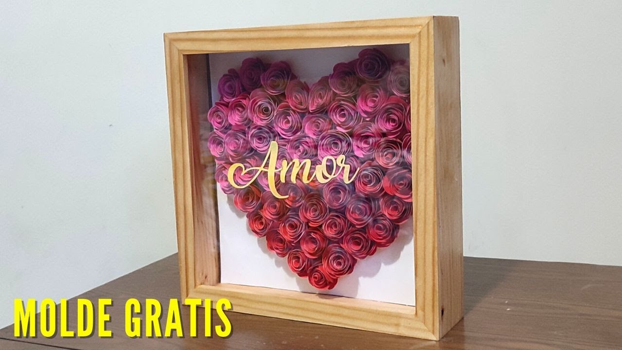 Caja de Sombra de Corazon / Día de la Madre