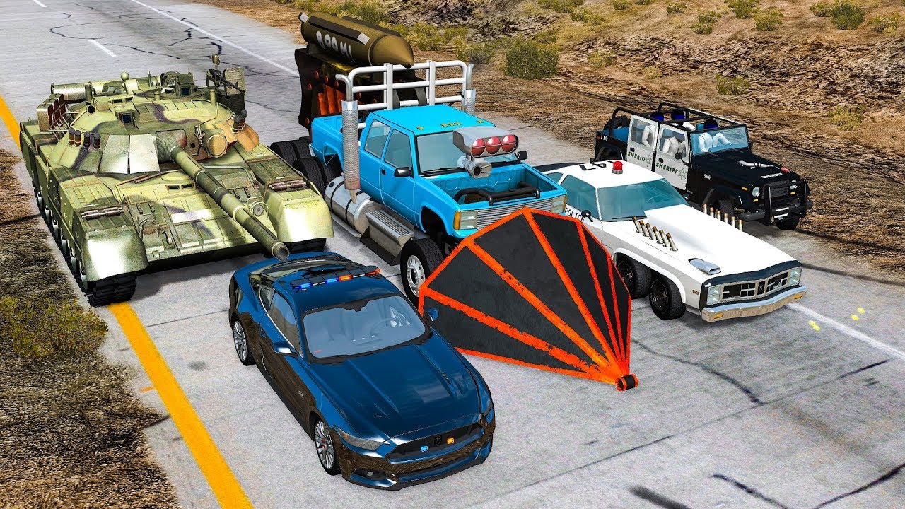 EPIC POLICE CHASES #24 - BeamNG Drive Crashes
