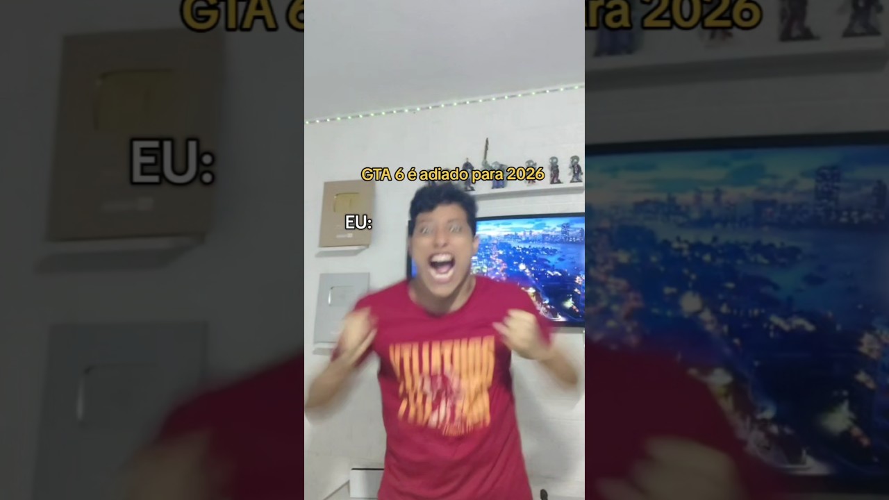 MINHA REA&Ccedil;&Atilde;O COM GTA 6 ADIADO #shorts #gta