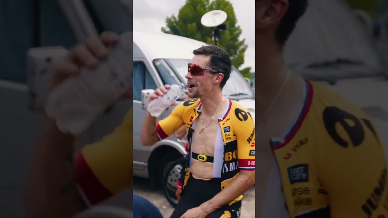 Primoz Roglic Giving Good Advice to Sepp Kuss #shorts