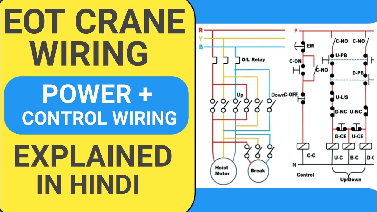 | EOT Crane Power and Control Wiring Explained in Hindi | @prabhueeetech