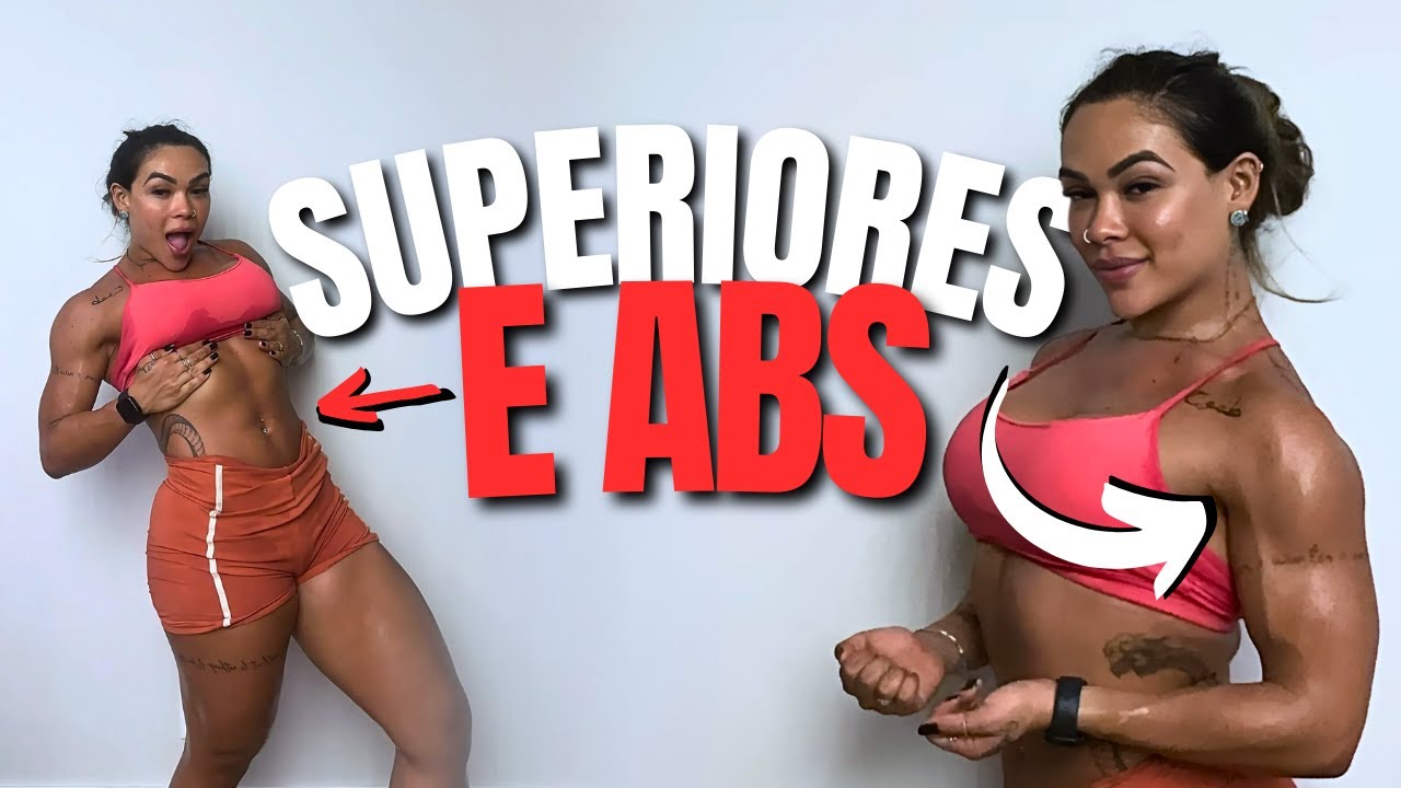 Treino EM CASA de superiores e abdômen 🔥🔥🔥