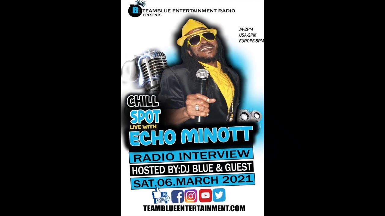 ECHO MINOTT interview this Saturday 6 MARCH ON TEAMBLUE ENTERTAINMENT RADIO