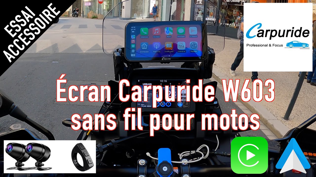 Test du CARPURIDE W603D sans fil Apple CarPlay et Android Auto pour motos