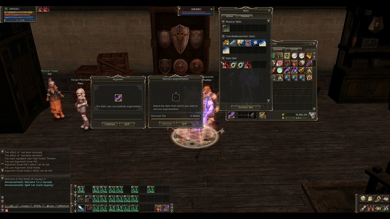 L2 Dynasty Multiskill h5 Argument Buffer