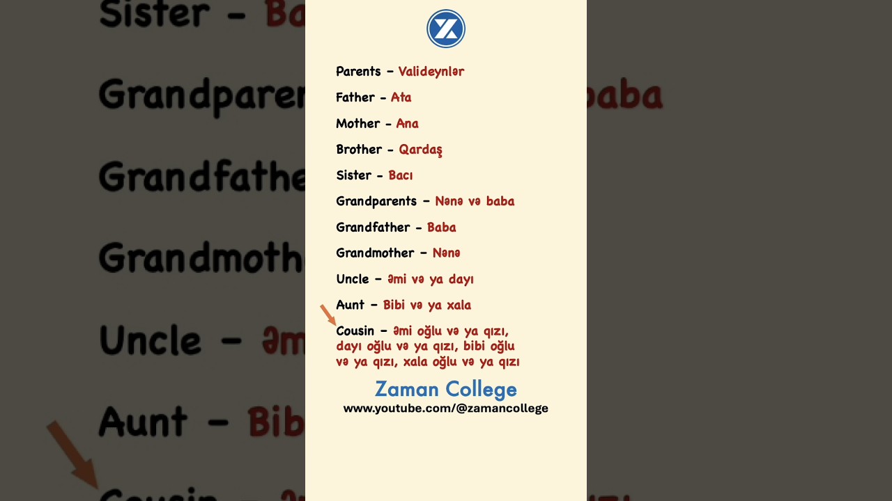 Самые распространенные слова в английском языке #english #english #familyvocabulary #english