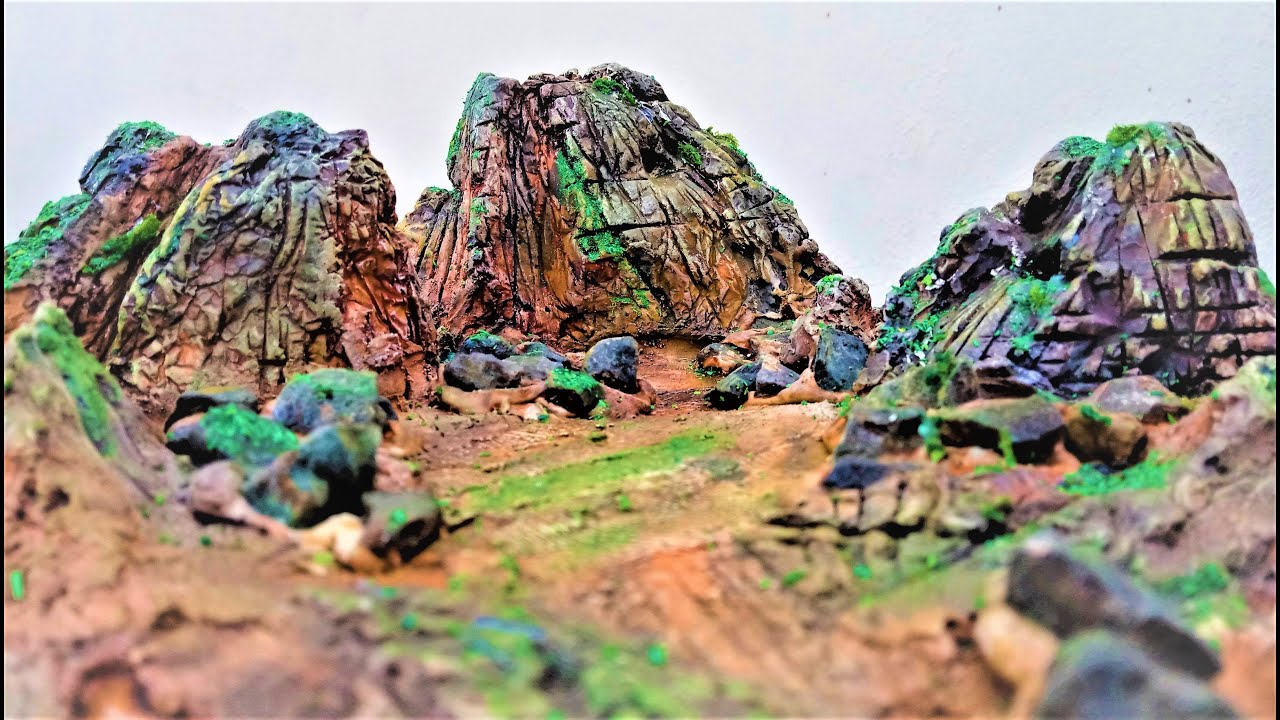 How to make mountain diorama - Diy Diorama - Mountain Diorama - Landscape Diorama