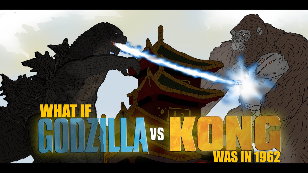 WHAT IF GODZILLA VS KONG WAS IN 1962 STYLE?----ANIMATION PARODY--- KAIJU MOMENTS--