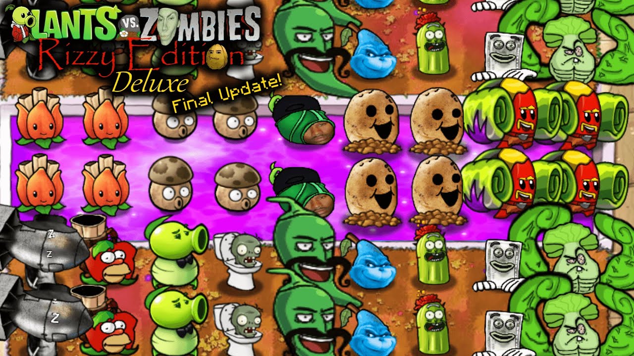 Plants vs Zombies Rizzy Edition Deluxe v3.0 | Cactus Rick, Poundtato, Shroomie & More | Download