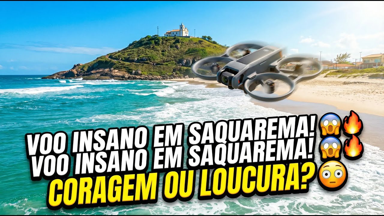 VOEI NO LIMITE! 🔥 DJI AVATA 2 EM MODO MANUAL NA PRAIA DA VILA | SAQUAREMA 4K 60FPS