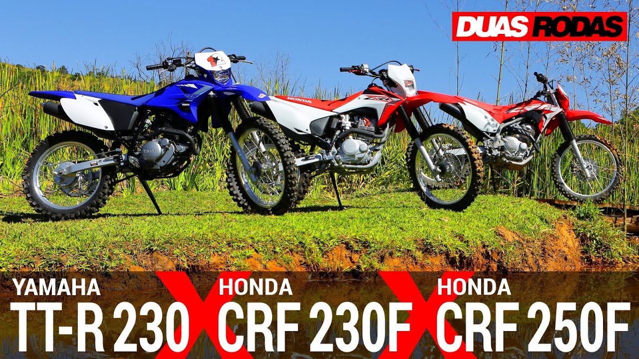 COMPARATIVO | HONDA CRF 250F x HONDA CRF 230F x YAMAHA TT-R 230