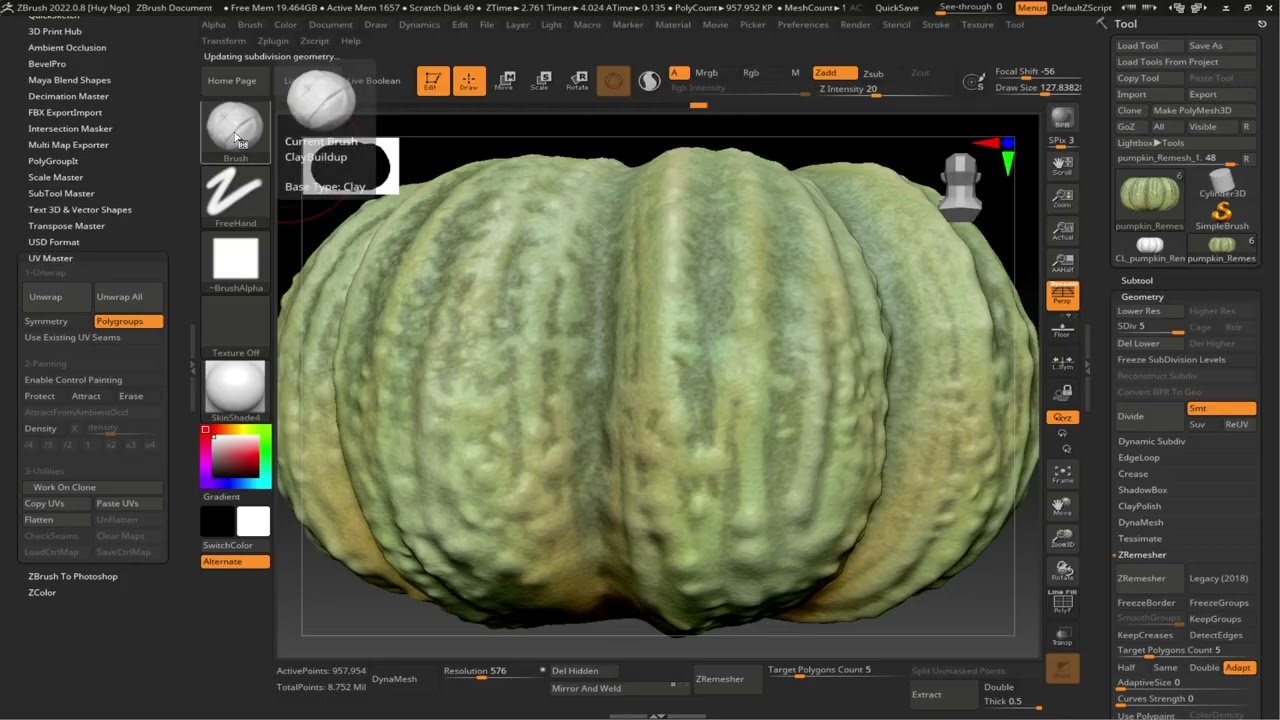 Pumpkin 02 UV Master and Export
