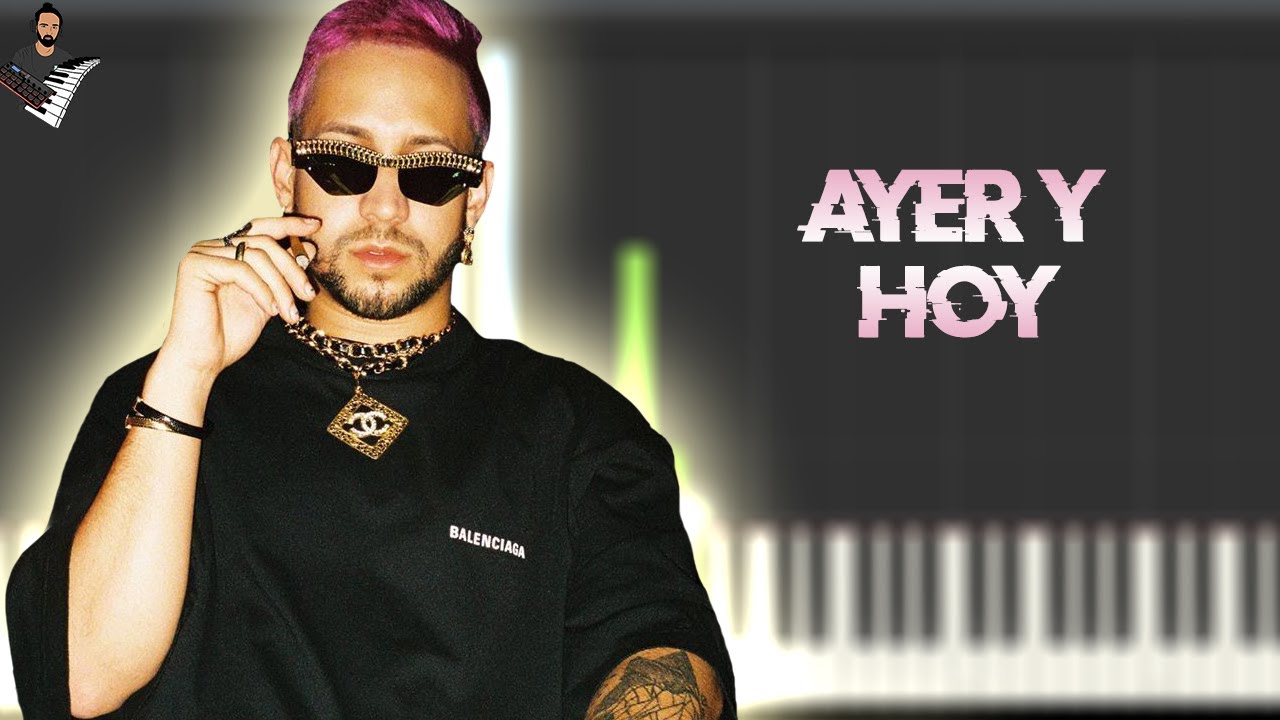 Mora - AYER Y HOY | Instrumental Piano Tutorial / Partitura / Karaoke / MIDI