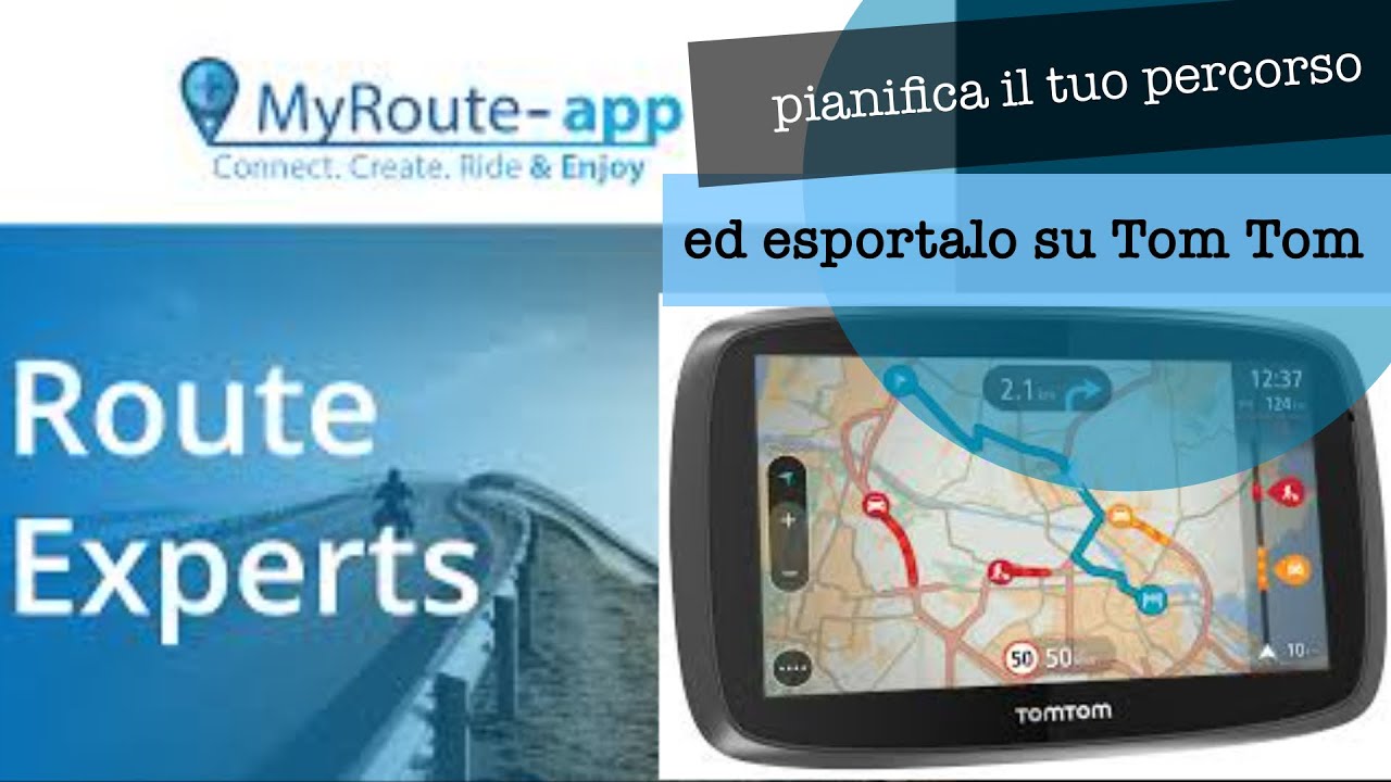 percorsi gpx con my route app e li importiamo su tom tom
