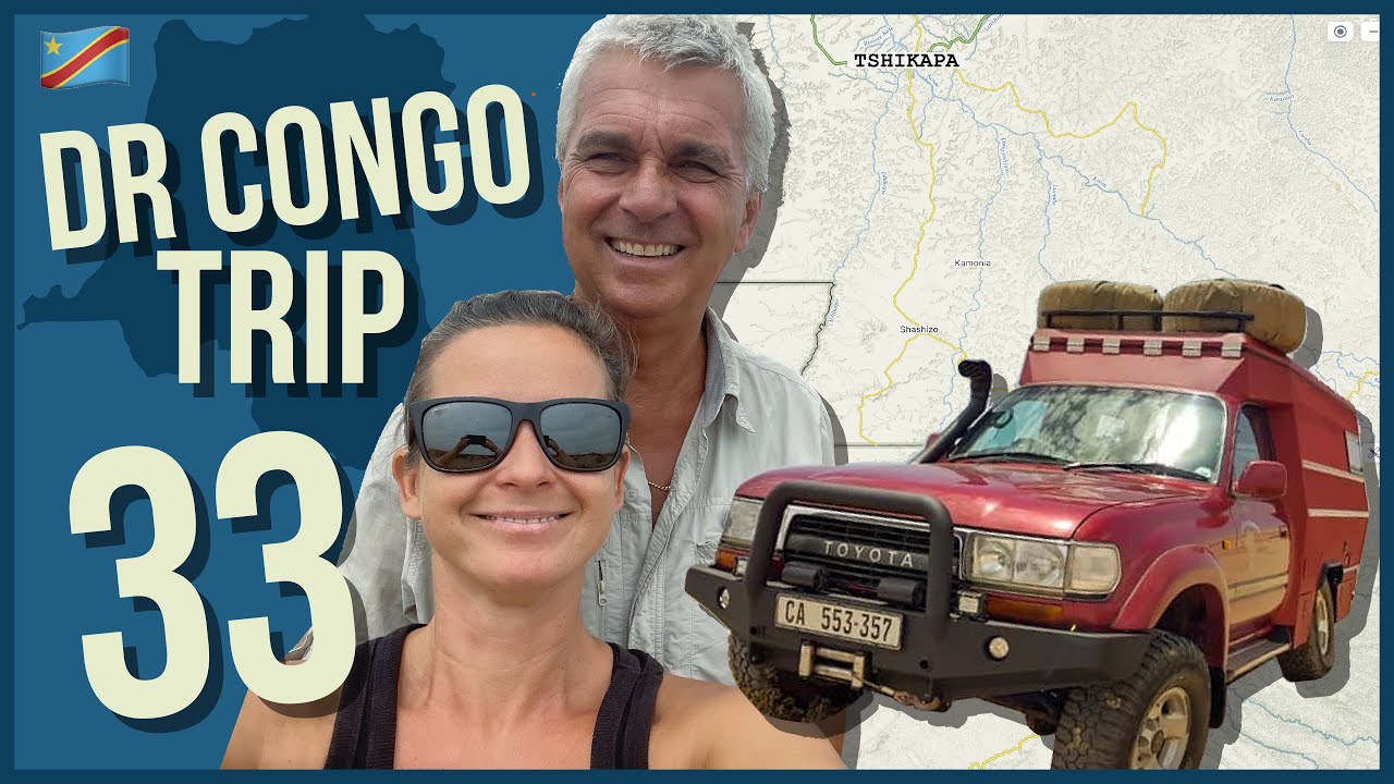 33 DRC Travel. Smuggler's Road. Part 12. Kamonia Barge. Rural DRC. Congo Roads and Roadblocks.