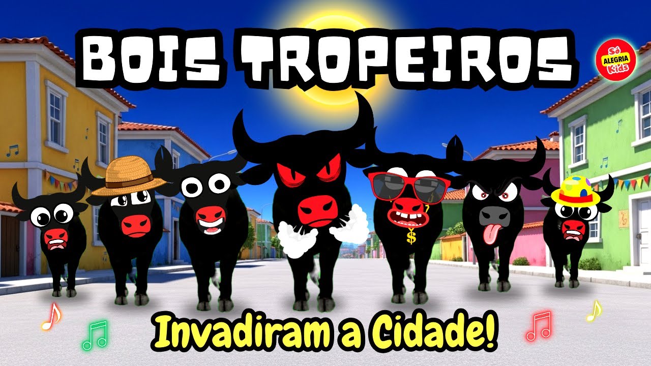 Bois Tropeiros Invadem a Cidade! 🐮 M&uacute;sica do Boi da Cara Preta