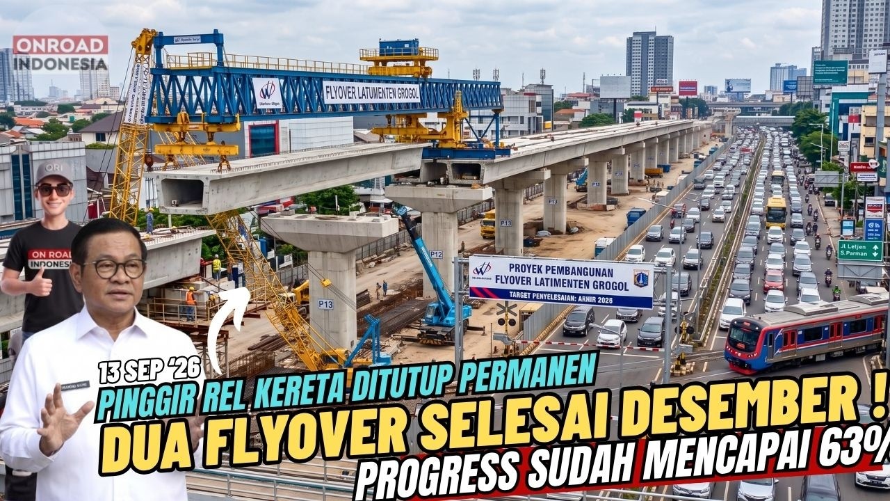 Desember Selesai ! FLYOVER BEBAS MACET REL KERETA GROGOL (Latumenten & Makaliwe) PINGGIR REL DITUTUP
