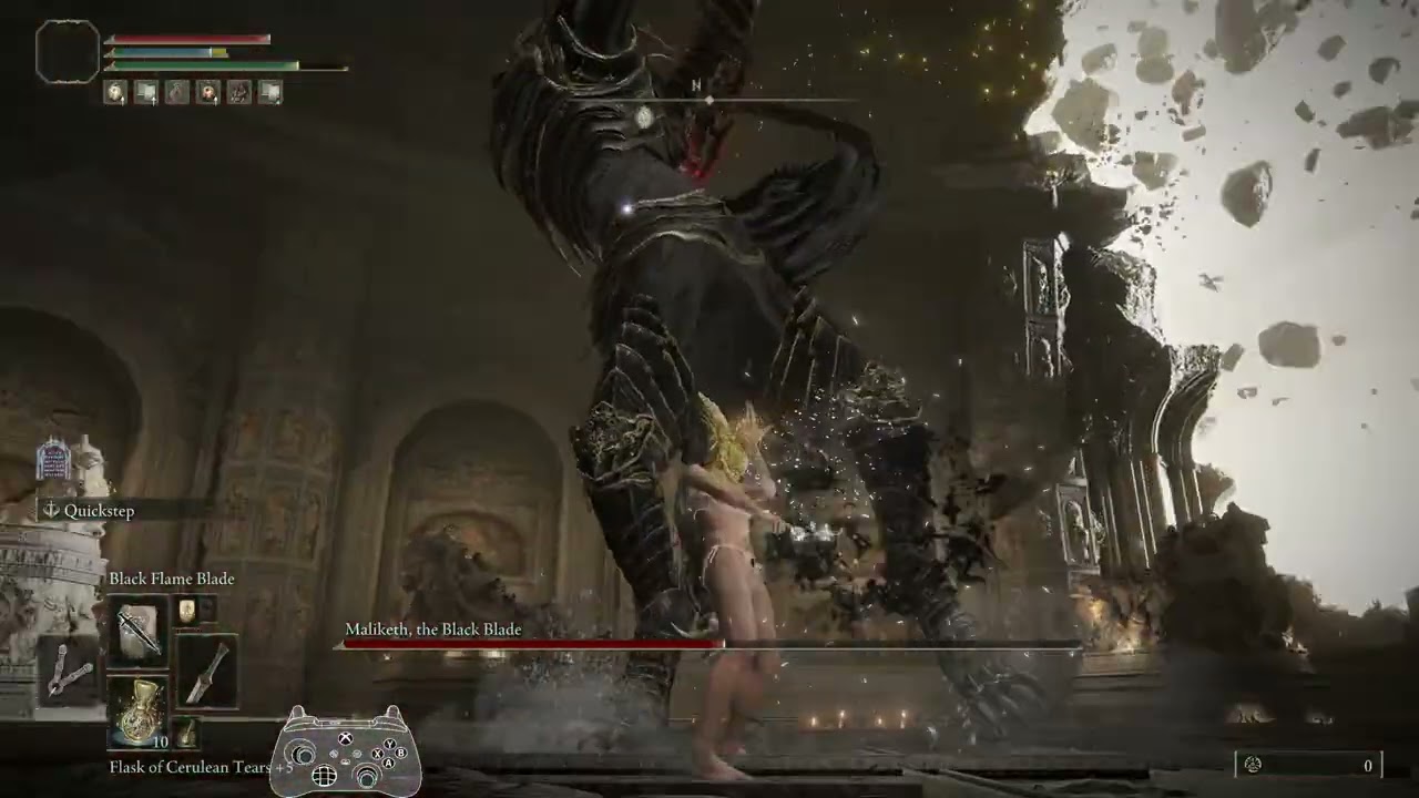 Maliketh NG+1001 uncapped scaling RL1 no weapon upgrades