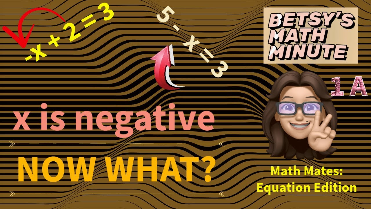 SOLVE ONE-STEP EQUATIONS WHEN X IS NEGATIVE! #solvingequations @mathtips