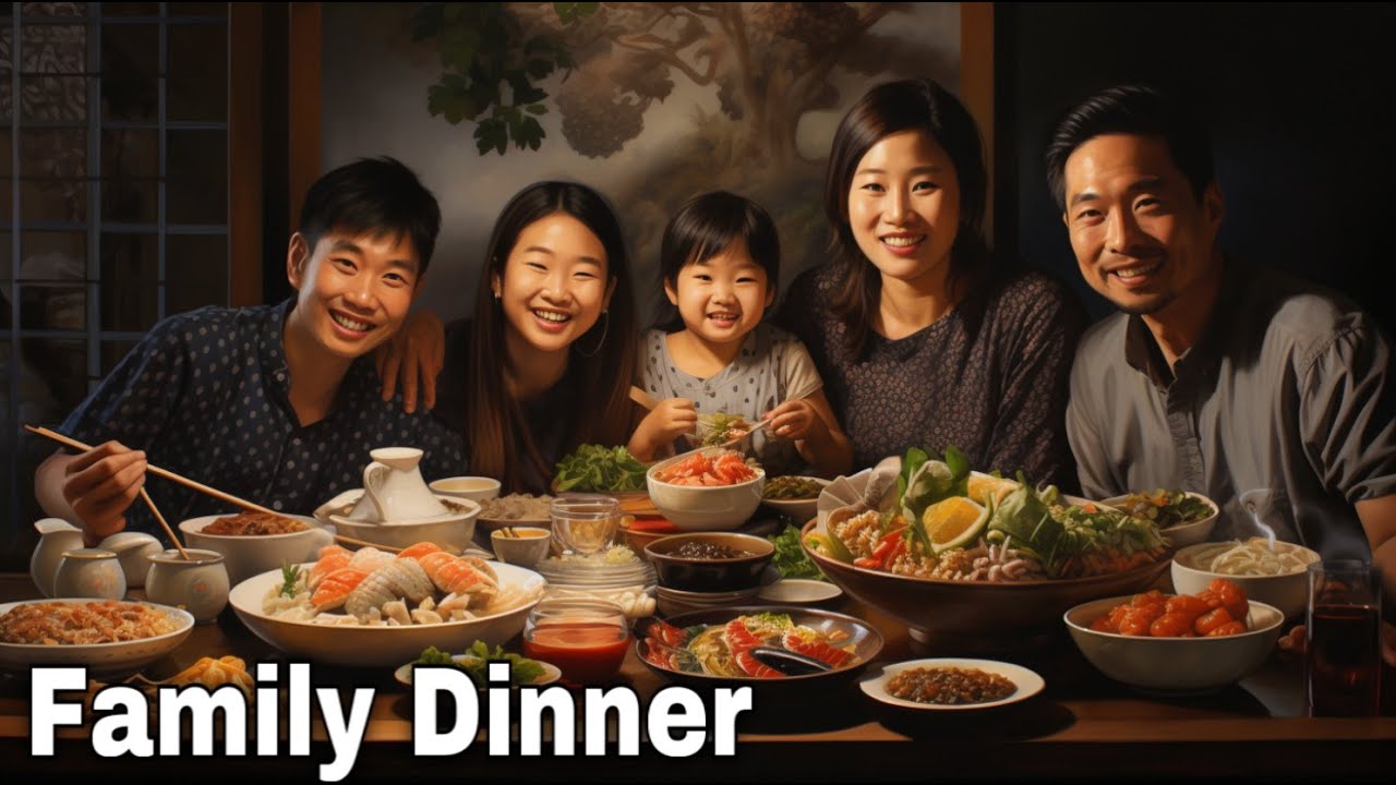 Asking AI to draw Family Dinner for each country
