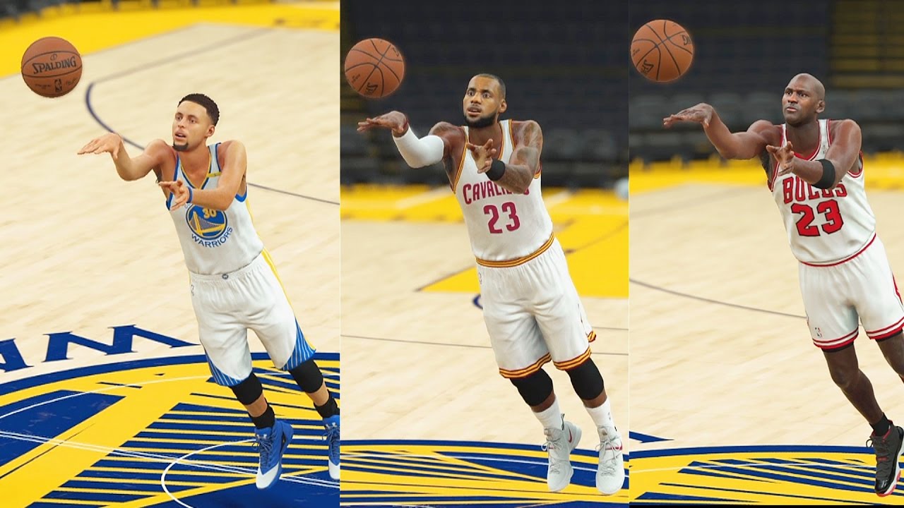 Who Can Make a Half Court Shot First? Stephen Curry, LeBron James, Michael Jordan?NBA 2K17 Gameplay