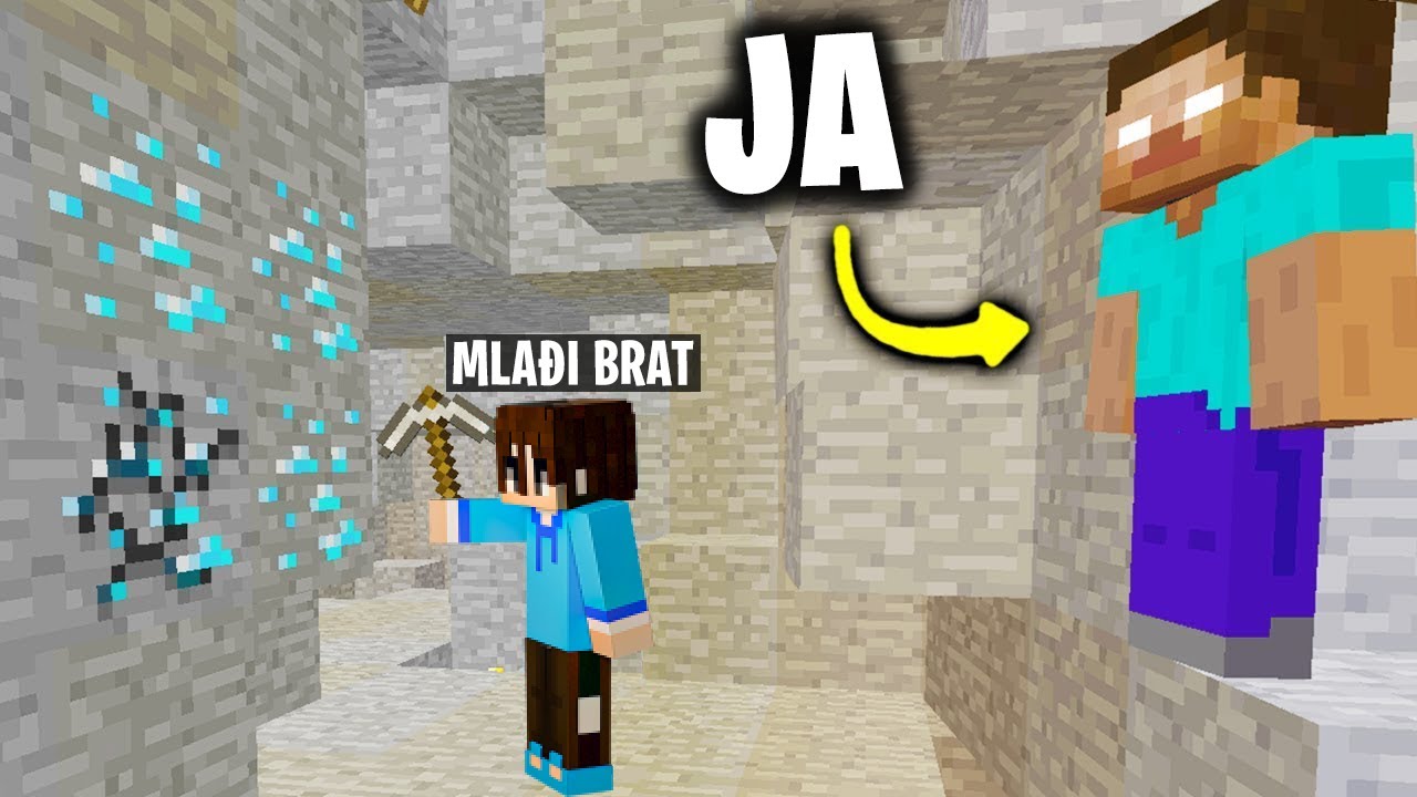 Prenkujem Mladjeg Brata Kao HEROBRINE u Minecraftu!