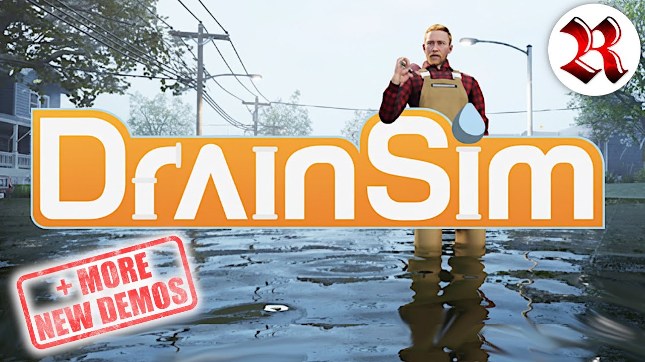 DrainSim | Flood Control Simulator Demo First Look + More Demos!